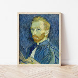 Affiche Autoportrait | Vincent Van Gogh<br><div class="desc">Autoportrait (1889) | Oeuvre originale de l'artiste post-impressionniste néerlandais Vincent Van Gogh. Van Gogh s'est souvent utilisé comme modèle pour pratiquer la peinture artistique. Il est clair qu'il avait étudié la technique du pointillisme, mais ses coups de pinceau ne sont pas systématiques et il a appliqué les marques de sa...</div>