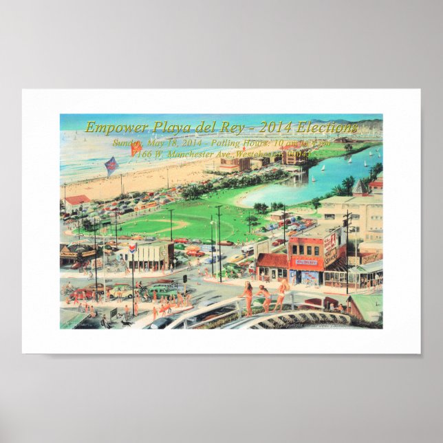 Affiche Autoriser Playa del Rey - 2014 Frontière complète (Devant)