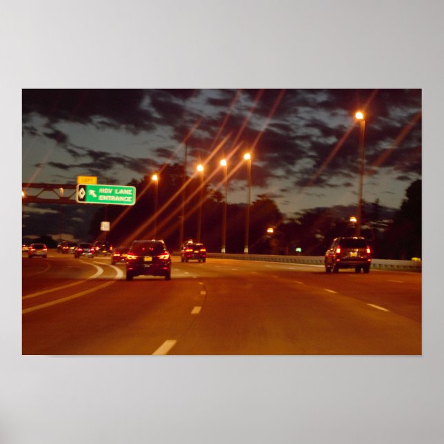 Affiche Autoroute la Nuit (Devant)