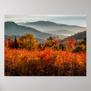 Affiche Autoroute Sunrise Kancamagus Vue sur le New Hampsh