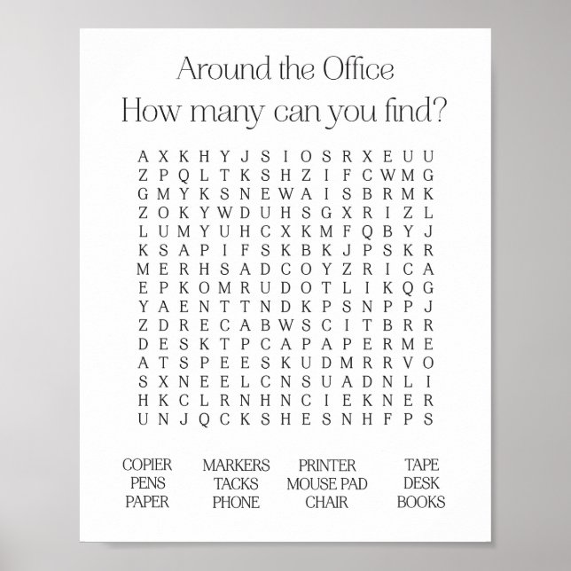Affiche Autour de l'affiche de recherche Office Word (Devant)