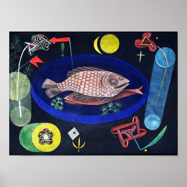 Affiche Autour du poisson, Paul Klee (Devant)
