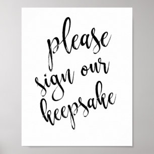 Affiche Autre livre d'hôtes Noir et Blanc 8x10