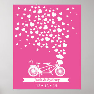 Affiche Autre mariage livre d'invités tandem couleur perso