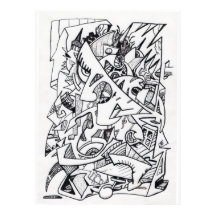 Autres plans de ici, dessin à encre