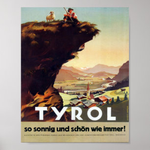 Affiche " Autriche : 1947/aujourd'hui Tyrol - Été 
