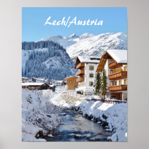 Affiche Autriche Lech am Arlberg en hiver