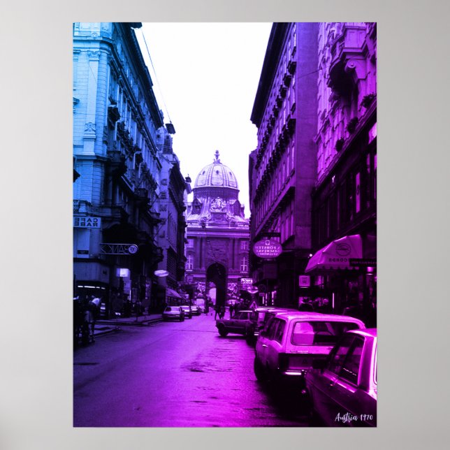 Affiche Autriche vintage Palais impérial de Vienne (Devant)