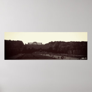 Affiche Autriche vintage Vienne Jardins de Schonbrunn 1970