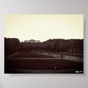 Affiche Autriche vintage Vienne Jardins de Schonbrunn 1970