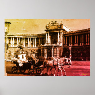 Affiche Autriche vintage Vienne Palais Hofburg
