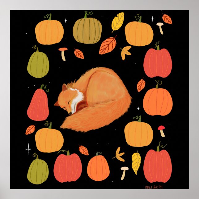 Affiche Autumn fox Acrylic Keychain (Devant)