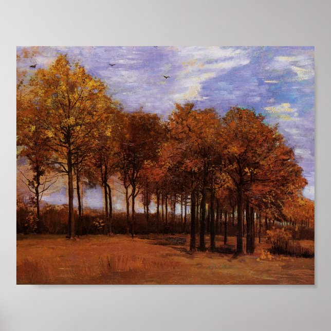 Affiche Autumn Landscape, Van Gogh Fine Art (Devant)