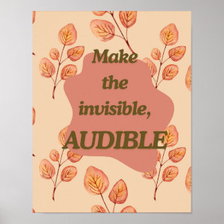 Affiche Autumn Leaves Inspirational Quote Wall Art Decor