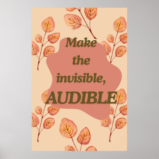 Affiche Autumn Leaves Inspirational Quote Wall Art Decor