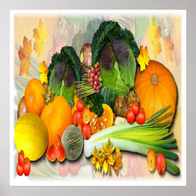 Affiche AUTUMN VEGETABLES ~ Print/Poster (Devant)