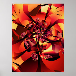 Affiche Autumnal Fractal Tree