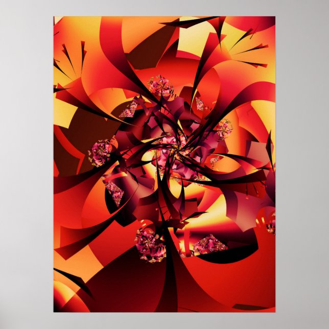 Affiche Autumnal Fractal Tree (Devant)