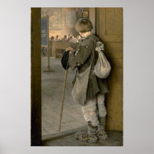 Affiche Aux portes de l'école par Bogdanov-Belsky