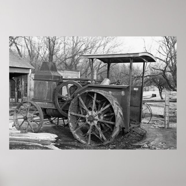 Affiche Avance Tracteur Rumely, 1936 (Devant)
