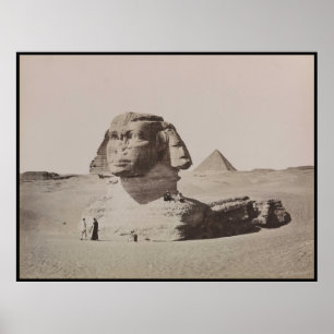 Affiche Avant 1887 Grand Sphinx de Gizeh Necropolis