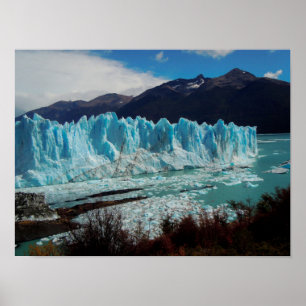 Affiche Avant de glacier de Perito Moreno dans les Andes