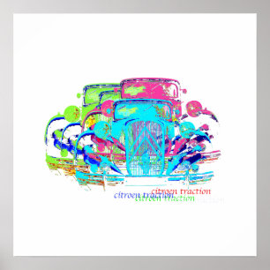 Affiche avant de traction de Citroen