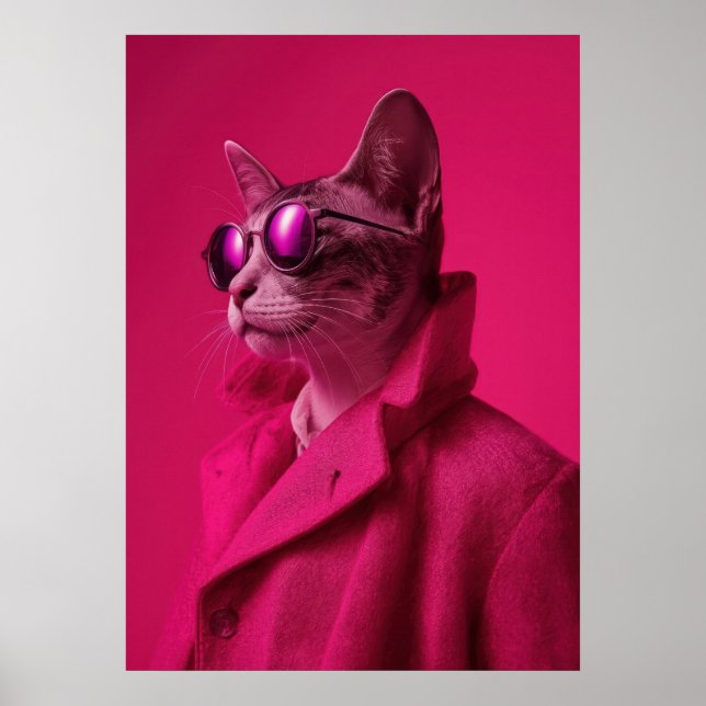 Affiche Avant-Garde Cat Calico Fashion Portrait (Devant)
