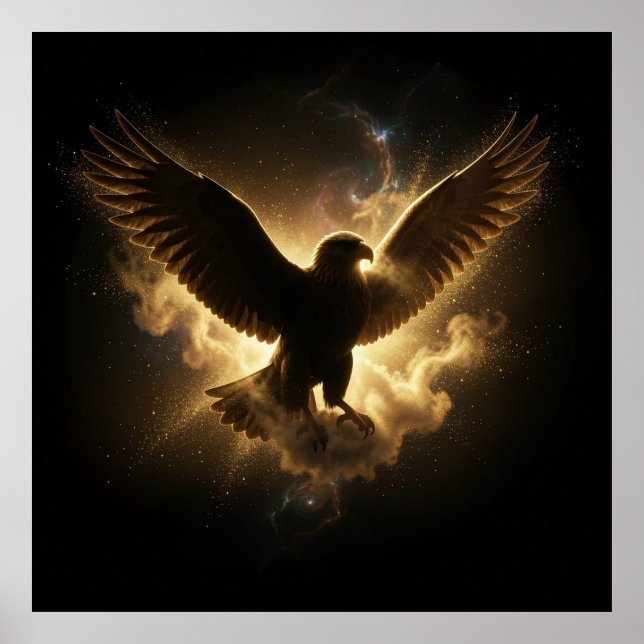Affiche  Avant-Garde Explosion de Poussière d'Or Aigle Ill (Devant)