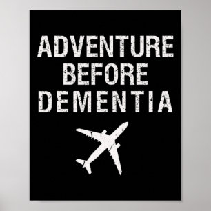Affiche Avant la démence Amusement Voyage en avion Retrait