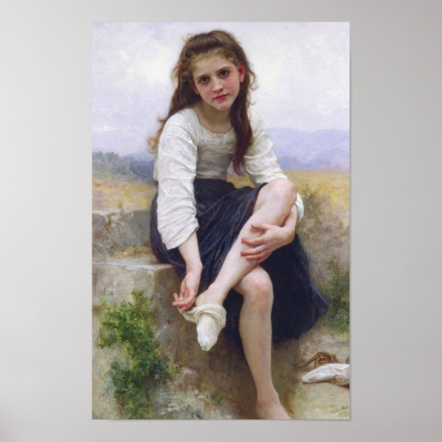 Affiche Avant le bain par William Bougereau (Devant)