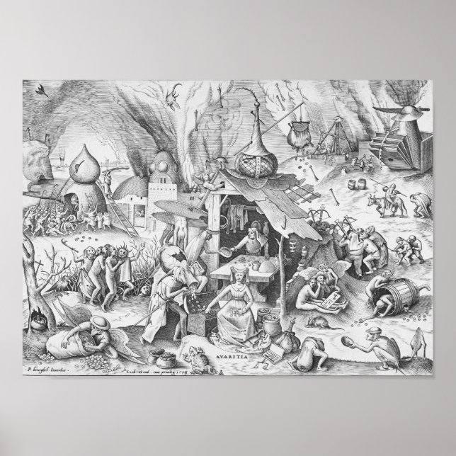 Affiche Avarice (Avaritia), Les Sept Péchés Mortels (Devant)