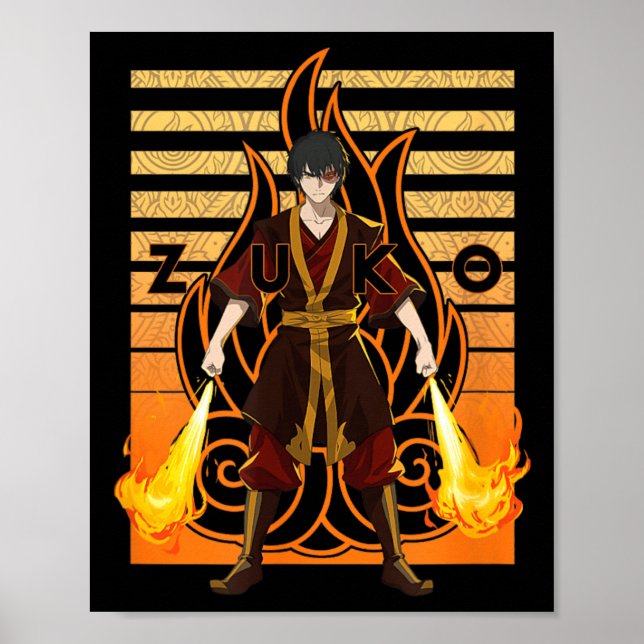 Affiche Avatar Le Dernier Maître de l'Air Zuko avec Graphi (Devant)