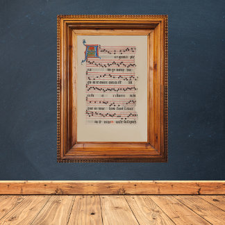 Affiche Ave gratia plena - Manuscrit médiéval d'Antiphon