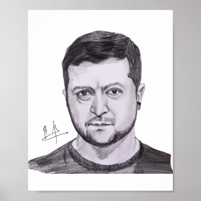 Affiche avec autographe de Zelensky (Devant)