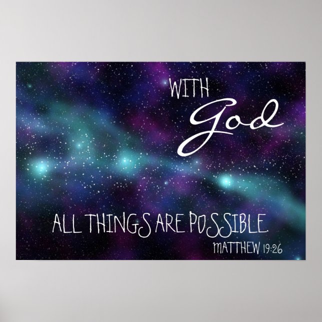 Affiche Avec Dieu toutes les choses sont possibles (Devant)