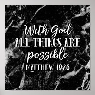Affiche Avec Dieu, toutes les choses sont possibles Bible
