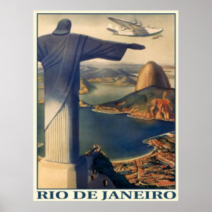 Affiche avec la copie vintage de Rio de Janeiro