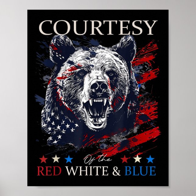 Affiche Avec L'Autorisation De L'Usa Red White And Blue 4  (Devant)