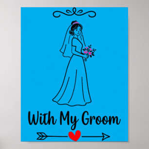 Affiche Avec l'époux correspondant au couple mariage lune