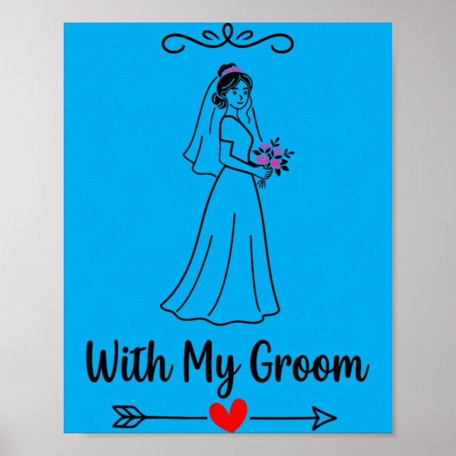 Affiche Avec l'époux correspondant au couple mariage lune  (Devant)