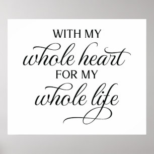 Affiche Avec mon signe Mariage du coeur entier