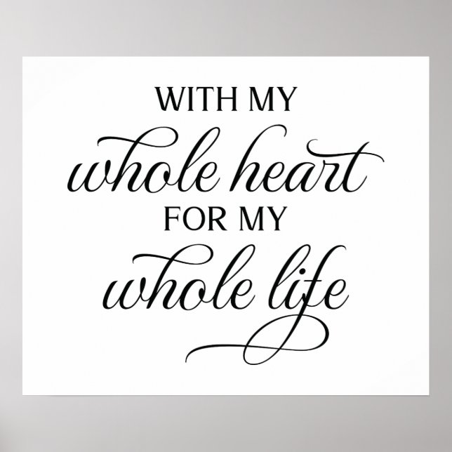 Affiche Avec mon signe Mariage du coeur entier (Devant)