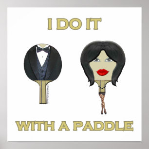 Affiche Avec Paddle Ping Pong