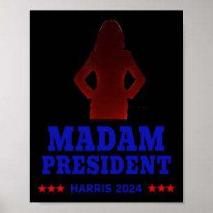 Affiche Avec Sa Présidente Vote Kamala Harris 2024 R