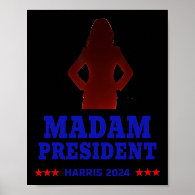 Affiche Avec Sa Présidente Vote Kamala Harris 2024 R (Devant)