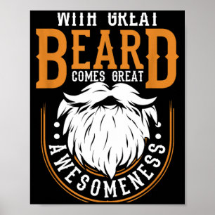 Affiche Avec une grande barbe vient une grande awesomeness