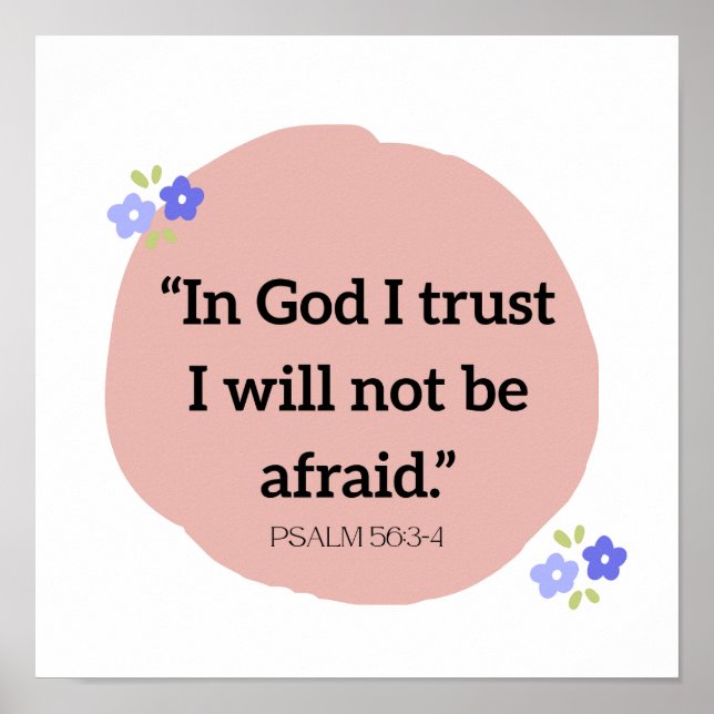Affiche avec verset biblique 12"x12" (Devant)