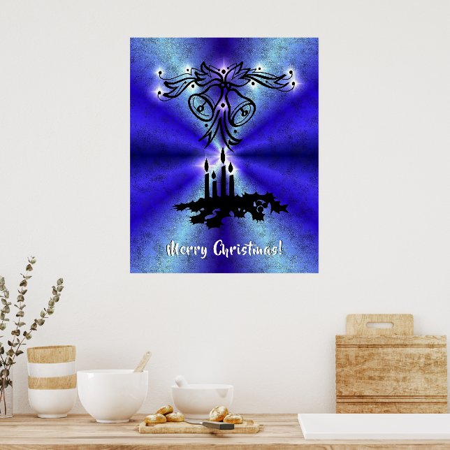 Affiche Avent, Artdeco de Noël sur Blue Green Rainbow (Cuisine)