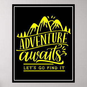 Affiche Aventure Attend Allons le trouver
